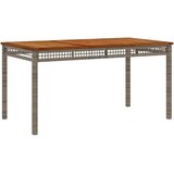  3-dijelni vrtni blagovaonski set sivi od poliratana Siva 140 cm table length | shoptok.hr
