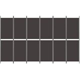 Sobna pregrada s 6 panela smeđa 300 x 180 cm od tkanine | shoptok.hr