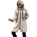 numoco basic 632-1 Casual coat with pockets and a hood - beige | Shoptok.si