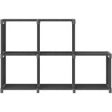 Police za izlaganje s 5 kocki od tkanine 103x30x72,5 cm sive | shoptok.hr