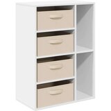  Strani šal s predalom Bela 60 x 33,5 x 84 cm, (5000233759) | Shoptok.si