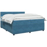  Boxspring krevet s madracem Plava 200 x 200 cm Baršun | shoptok.hr