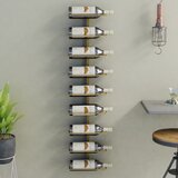The Living Store Stensko stojalo za vino za 9 steklenic zlato železo - Stojalo Za Vino, (21484663) | Shoptok.si