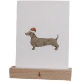 Eulenschnitt Akvarelna kartica - Christmas Dachshund | Shoptok.si