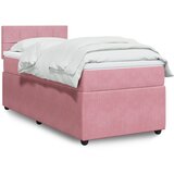 vidaXL Box spring krevet s madracem ružičasti 90x200 cm baršunasti | shoptok.hr