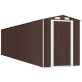  Vrtno spremište tamnosmeđe 192x855x223 cm pocinčani čelik | shoptok.hr