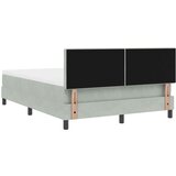 vidaXL Box Spring postelja z vzmetnico svetlo siva 160x200 cm žamet | Shoptok.si