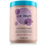 Inebrya Ice Cream Liss Pro Liss Perfect Mask maska za lase neukrotljivi in poškodovani lasje 1000 ml unisex | Shoptok.si