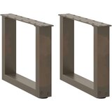  Noge za stolić U-oblika 2 kom Prirodni čelik 40x(30-31)cm čelik Cijene