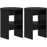  Pomoćni ormarić 2 pcs Crna Ø40 x 50 cm Konstrukcijsko drvo | shoptok.hr