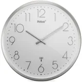 19776 radio wall clock Silver/white