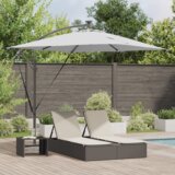 vidaXL Kantaliv dežnik z bananom Peščena 249 x 249 x 250 cm | Shoptok.si