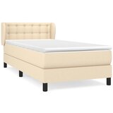 Maison Chic Box spring postelja - Vzmetna postelja z vzmetnico krem 100x200 cm blago SL933, (21889735) Cene