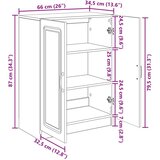 Strani šal Sonoma hrast 66 x 34,5 x 87 cm Inženirski les, (5000217360) | Shoptok.si