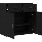 vidaXL Strani šal Črni hrast 79 x 38 x 80 cm Konstruiran les | Shoptok.si