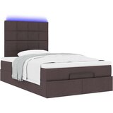 vidaXL Otomanski posteljni okvir z vzmetnico rjav 120x190 cm blago, (21607110) | Shoptok.si