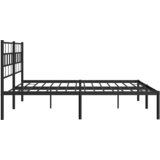  Metalni okvir za krevet s uzglavljem crni 193x203 cm | shoptok.hr