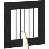  Vrata za pse s postoljem 8 pcs Crni hrast 60 x 60 cm | shoptok.hr