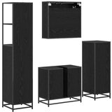 vidaXL Komplet pohištva za kopalnico 4 pcs Črni hrast 65 x 33 x 60 cm | Shoptok.si