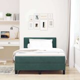 Box LED Box Spring Postelja Temno zelena 120 x 190 cm Žamet, (5000128651) | Shoptok.si