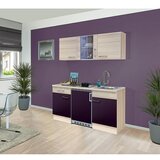 Flex-Well Sofia Kuhinja (Širina: 150 cm, Imitacija akacije, S poljem za kuhanje i hladnjakom) | shoptok.hr