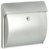 BURG WÄCHTER Stenski poštni nabiralnik Classico (Do x Š x V: 38,4 x 14,5 x 37,5 cm, Srebrne barve, Plastika, Zaustavitev odpiranja) | Shoptok.si
