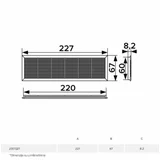 ZALUZINA 2307DP BELA (227x67 mm)