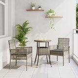 vidaXL set jedilnega pohištva komplet 3 siva ratan, kovina, (22067742) | Shoptok.si
