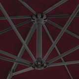  Vrtni senčnik z aluminijastim drogom bordo rdeč 250x250 cm | Shoptok.si