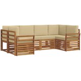  Set vanjskih sofa 6 kom. Prirodna Smeđa 245 x 130,5 x 73 cm | shoptok.hr