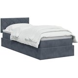  s od storage s uzglavljem Tamnosiva 90 x 200 cm Baršun | shoptok.hr