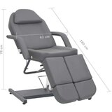 vidaXL Kozmetični stol umetno usnje siv 180x62x78 cm | Shoptok.si