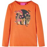 vidaXL Dječja majica s dugim rukavima tamnonarančasta 128 | shoptok.hr
