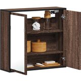 vidaXL Kopalniška omarica z ogledalom rjavi hrast 65x20x60 cm inž. les | Shoptok.si