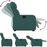  Naslonjač na podizanje od tkanine tamnozeleni | shoptok.hr