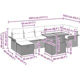  Vrtna sedežna garnitura z blazino 8 pcs Siva poli ratan, (5000155510) | Shoptok.si