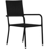  Vrtni set za objed 3 kom. Crna poliratan | shoptok.hr
