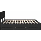  Krevetna konstrukcija Crna 200 x 200 cm Konstrukcijsko drvo | shoptok.hr