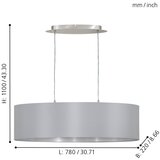 Eglo 31612 - visilica na sajli maserlo 2xE27/60W/230V | Eponuda.com