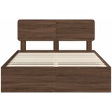  Krevetna konstrukcija s ladicama Smeđi hrast 150 x 200 cm | shoptok.hr