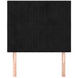  Posteljno vzglavje 2 kosa črno 100x5x78/88 cm žamet, (20792799) | Shoptok.si