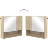 vidaXL Ogledalna omara sonoma hrast 59 x 17 x 55 cm Konstruiran les | Shoptok.si