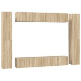  10-dijelni set TV ormarića boja hrasta sonome konstruirano drvo | shoptok.hr