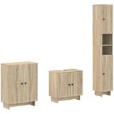  Set za kupaonicu od 3 dijela EDE Hrast sonoma Konstruirano drvo | shoptok.hr