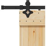 vidaXL Drsna vrata s kompletom vodil 90x210 cm trdna borovina | Shoptok.si