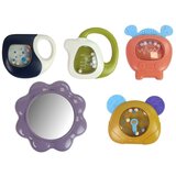 Lean Toys Otroška igralna podloga z ropotuljicami, grizalkami, ogledalom in klavirjem – roza | Shoptok.si