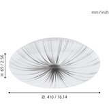Eglo Nieves plafonjera/1, led, 24w, 2400lm, prom 410, bijela/srebrna | shoptok.hr