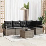  Sjedeća garnitura za vrt 6 kom. Svijetlo siva poliratan Svjetlosiva 232 x 122 x 85 cm | Shoptok.si
