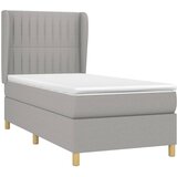 Box spring krevet s madracem svjetlosivi 90x190 cm od tkanine | shoptok.hr