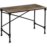  Pisaći stol od masivnog drva manga i čelika 110 x 50 x 96 cm | Shoptok.si